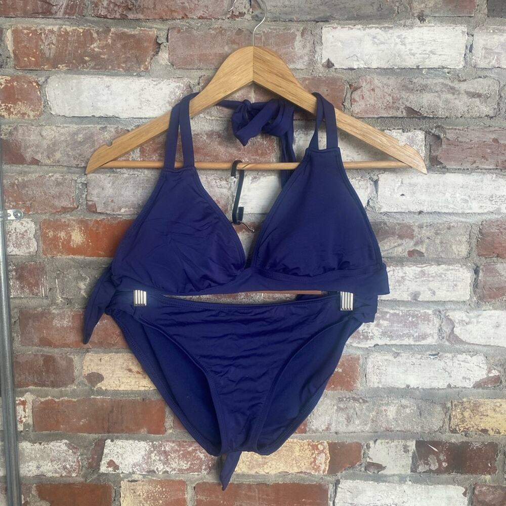Mossimo Navy Blue Bikini Set Size XL